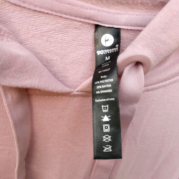 💗💗90 Degrees Hoodie Mauve Pink Pullover Medium - Picture 3 of 10